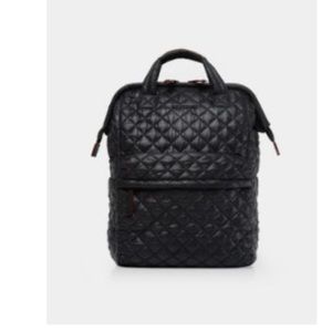 Mz Wallace black top handle backpack